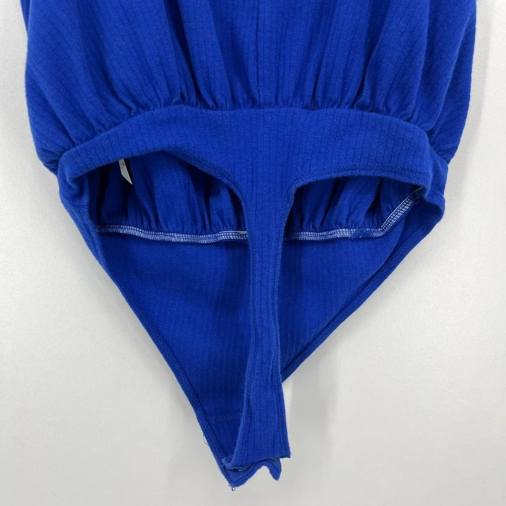 Intimately Free‎ People Bodysuit Women's Size S Blue Strappy Tank Sleeveless